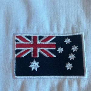 Mr Kangaroo White Australia Full Zip‎ Jacket XLarge Flag